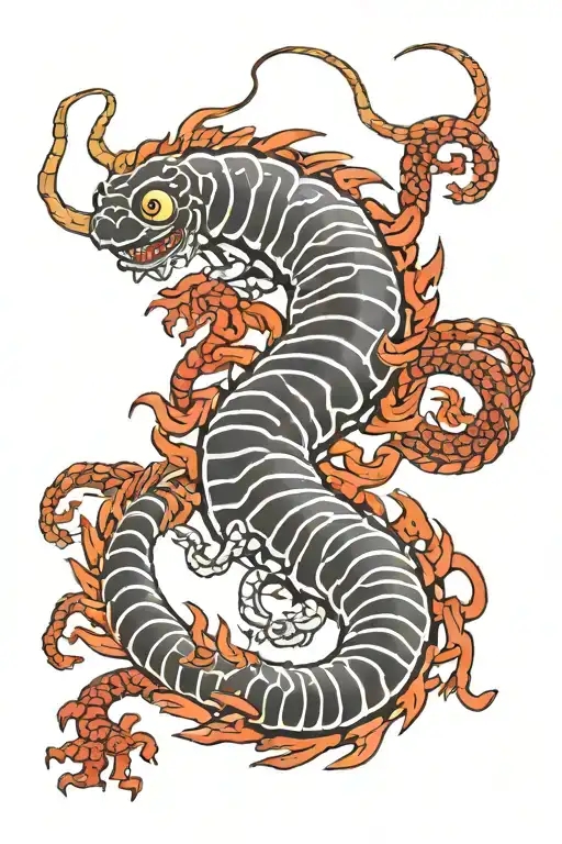 Centipede Crawling Down