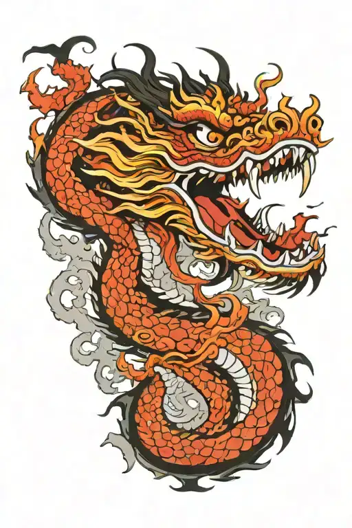 Chinese Dragon Breathing Fire
