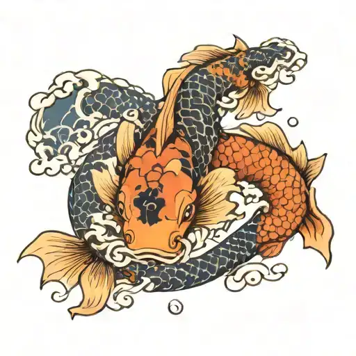 Koi Fish And The Dragon's Gate Transforming