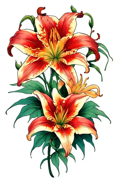 Spider Lilly Flowers Blooming