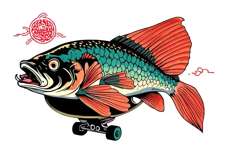 Skateboarding Fish