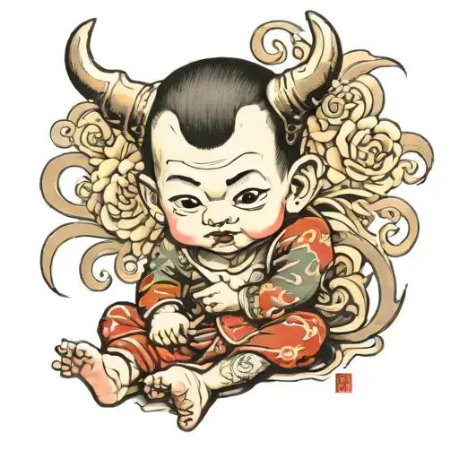 Pouting Baby Devil Children