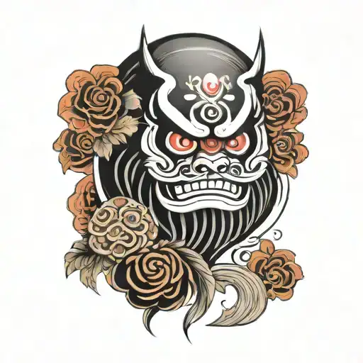 Daruma And Bitcoin Technology Style