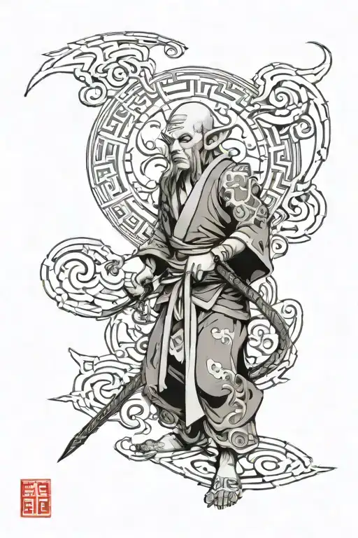 The Night Elf Monk From World Of Warcraft