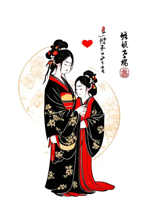 I Love My Mother Son Tattoo Design