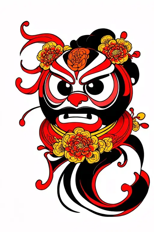 Japanese Daruma Tattoo Design On Short Arm