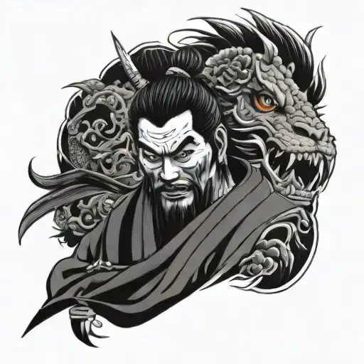 In The Style Of Japanese Samurai