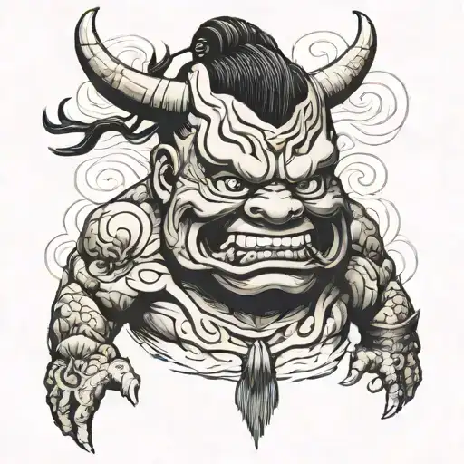 Sumo Wrestler Demon Mask