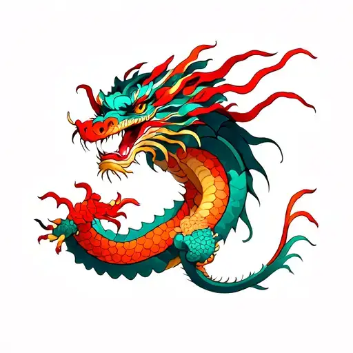 Dragon In Traditional Japanese