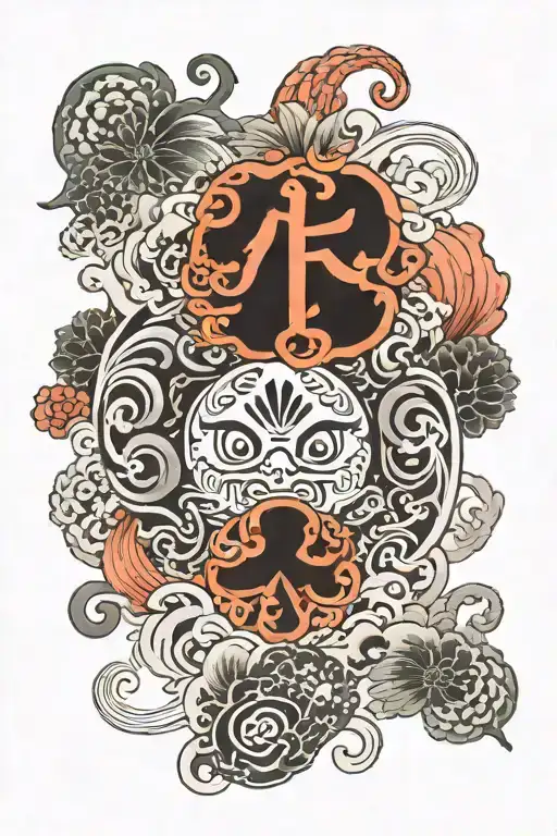 Karma Symbol Surrounded