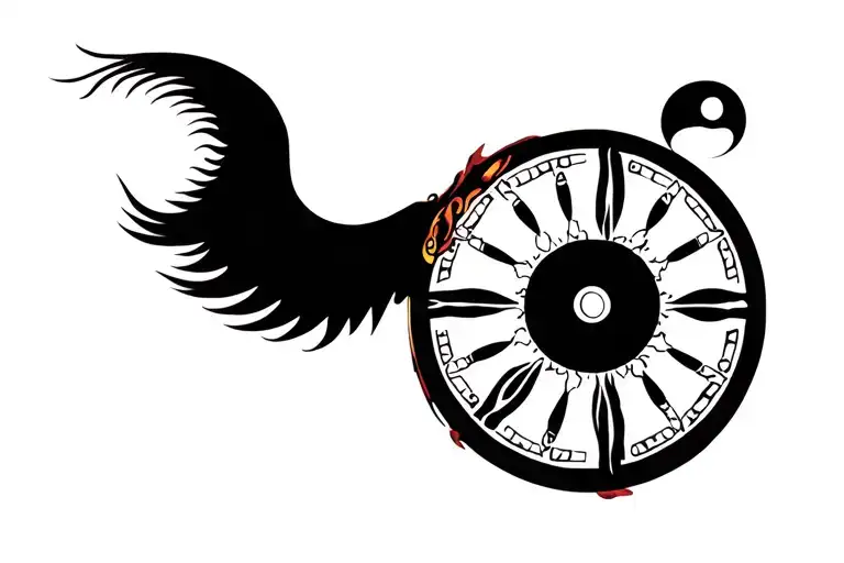 Wheel Of Time Banner With All 7 Ajah Colors And A Ying Yang Symbol