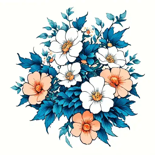 Kitsun With Flowers And Calcifur Engulfing Them