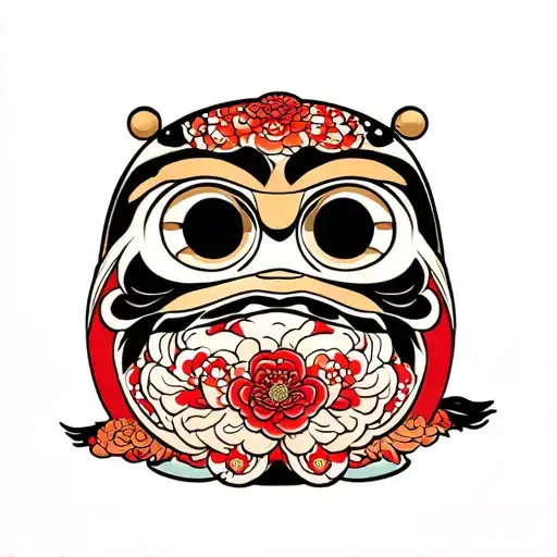 Daruma Doll Halfsleeve