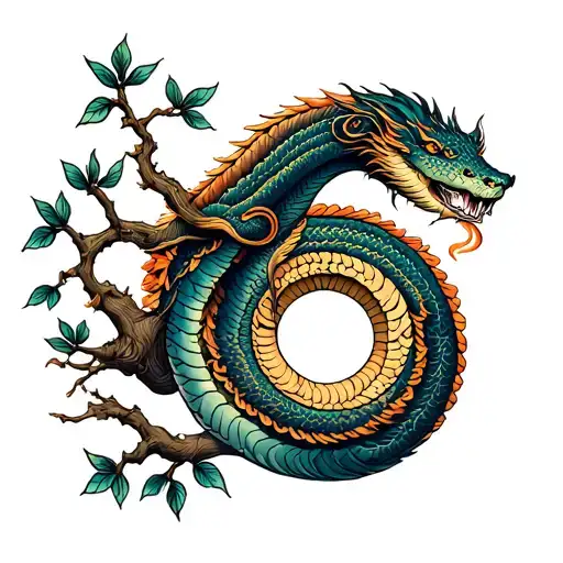 Garden Of Eden Tree Of Life Serpent Wrapped