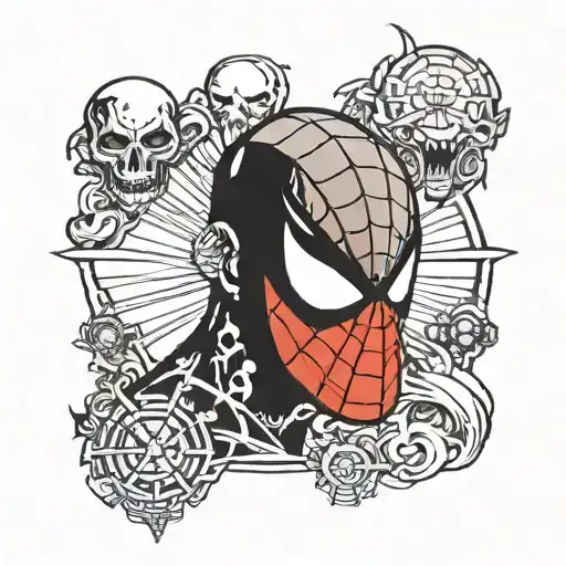 Spiderman Mask Half Zombie Face