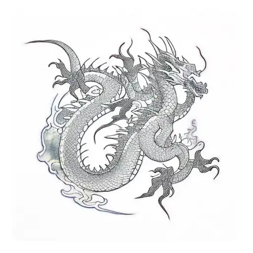 Porcelain Design With Dragon