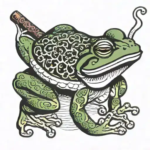 Frog Smoking Pipe More Traditional Style