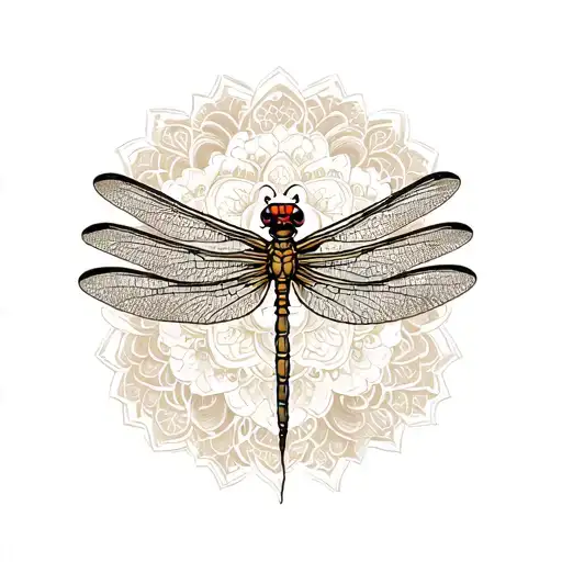 Dragonfly With Mandala