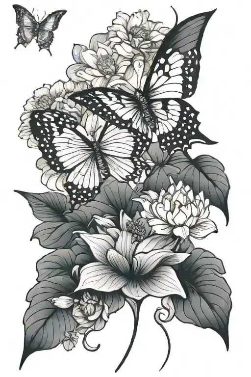 Butterfly And Lotus