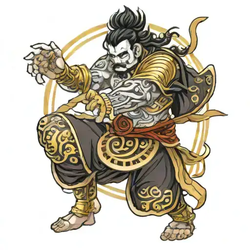 Karna Ripping His Golden Armor Off His Skin