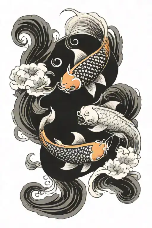 2 Koi Fish Yin Yang