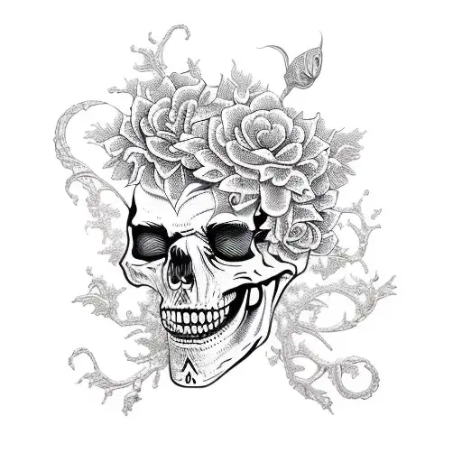 A Skeleton With Flowers Inside