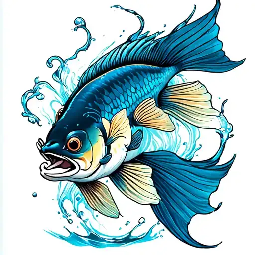 Fish Ando Water Flowing