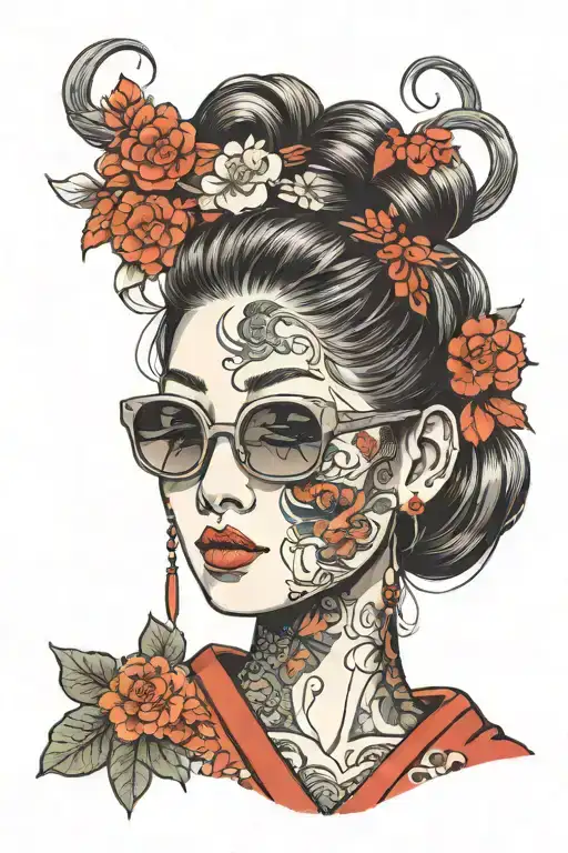 Young Girl Wearing Sunglasses
