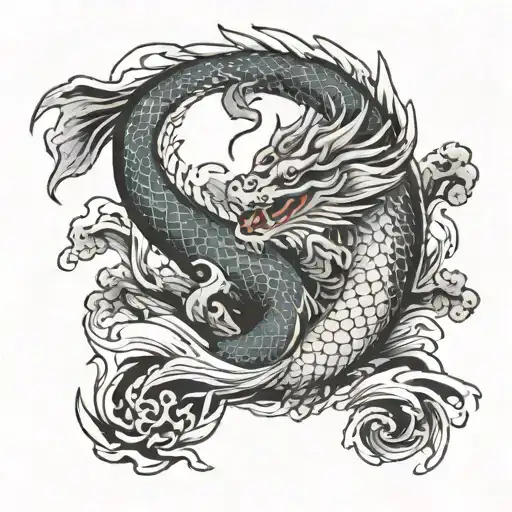 Dragon And Koi