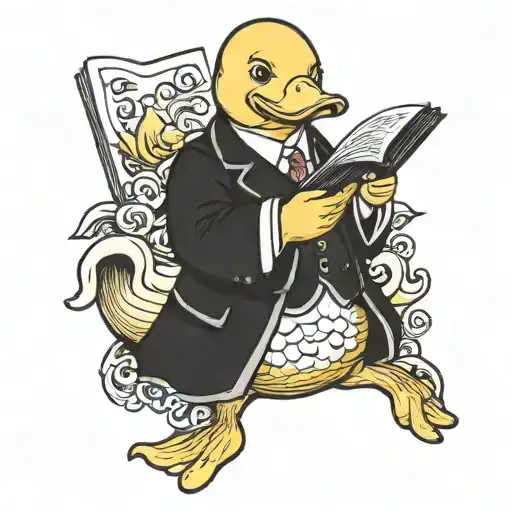 Rubber Duck Holding Book