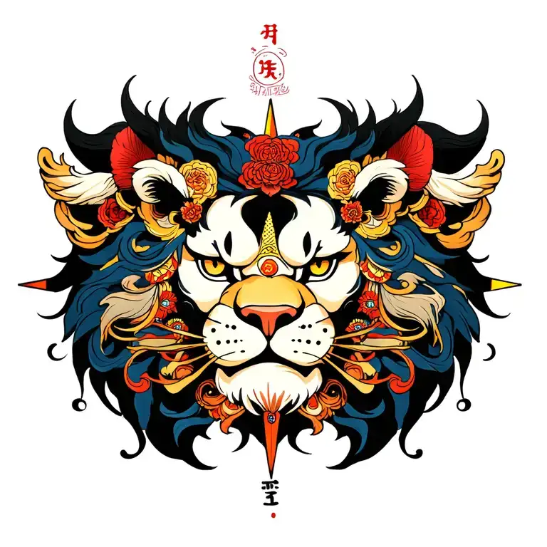 Old Compass Lion Head