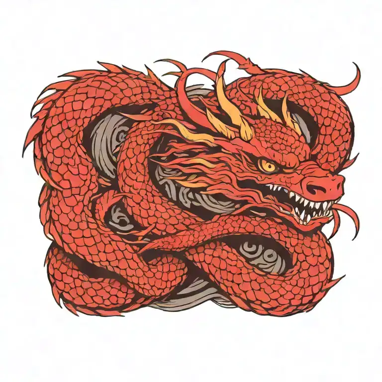 Red Dragon Ouroboros Dragon