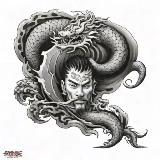 Dragone Sleeve With Oriental Style