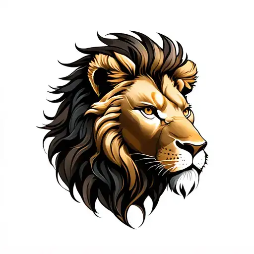 Lion Head Realistic