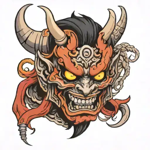 Oni Mask Surrounded