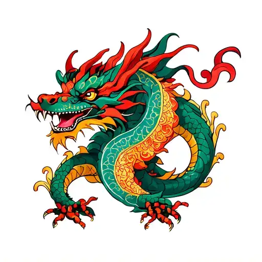 Kazakhstan And Wales Dragon Intertwined