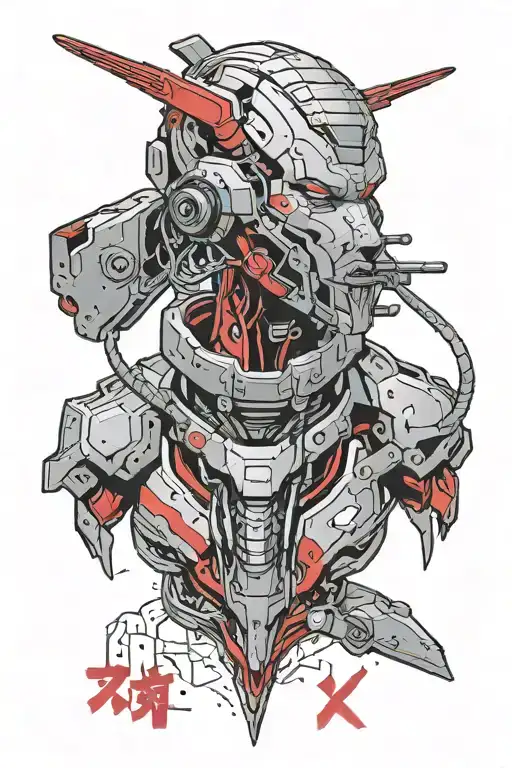 Cyber Neck Red Metallic Color From The Game Cyberpunk2077 Arasaka