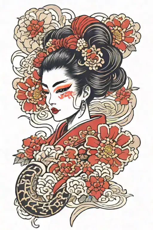 Geisha And Hanya Mask
