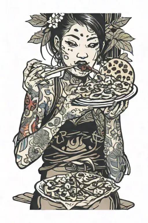 Girl Eating Pizza