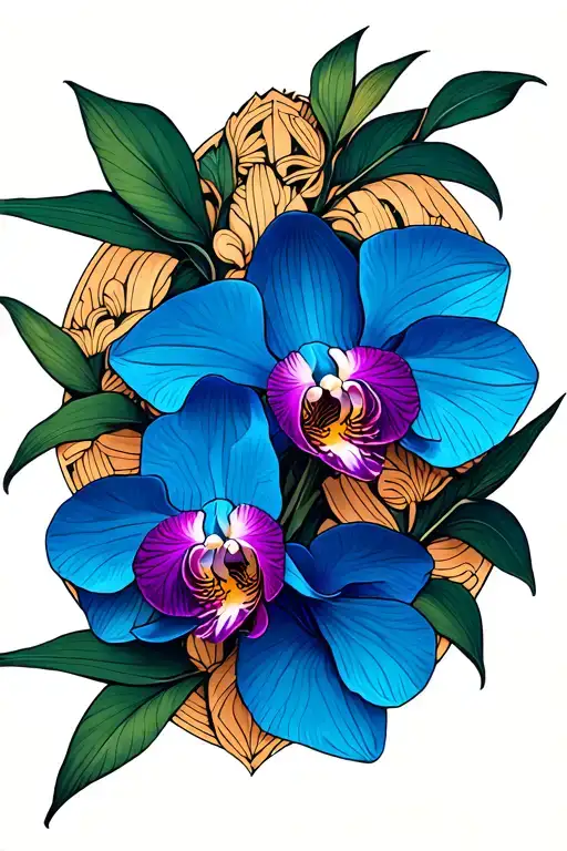 Orchidea And Tribal Design