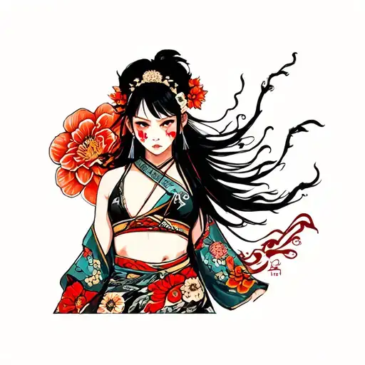 Brazilian Native Girl Angry Face