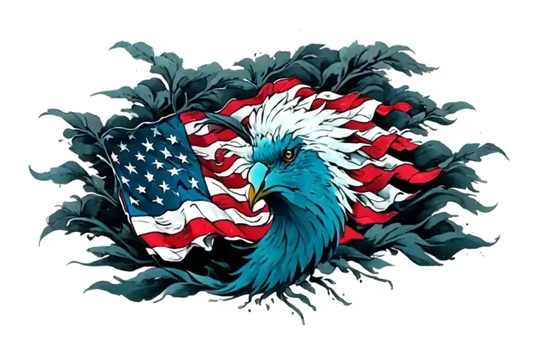 Faded American Flag