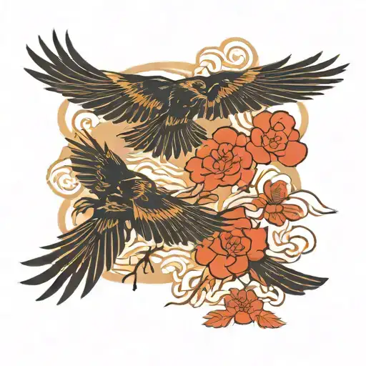 Crows Flying
