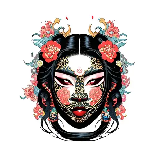 Hanya Mask With The Face Of A Girl