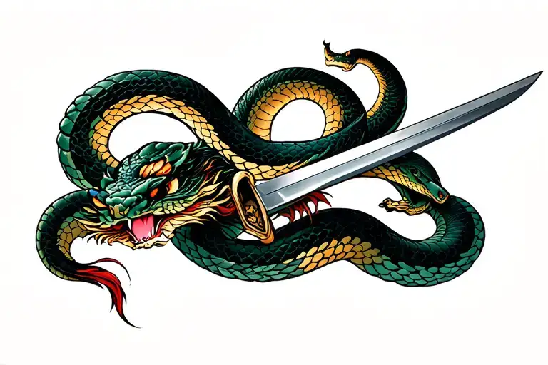 Sword Stabbing Snake