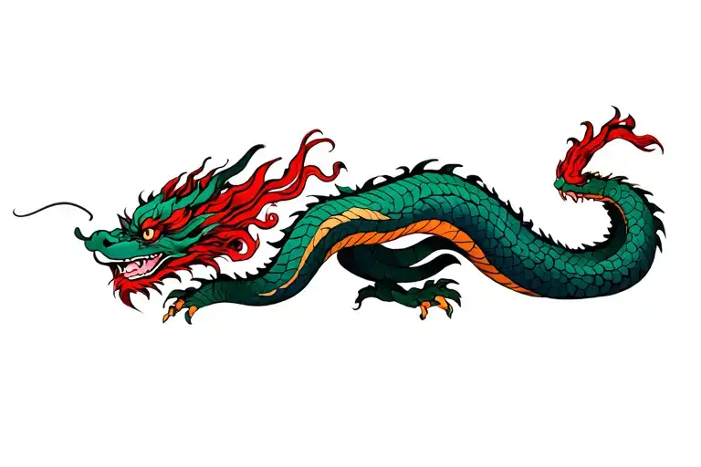 Feminine Dragon Coiled