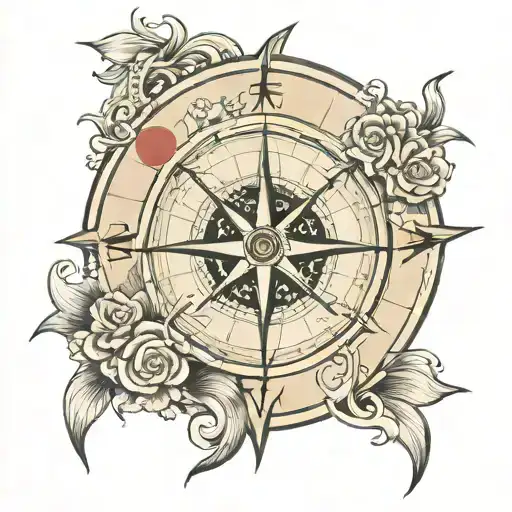 Compass Done In Occult Themed