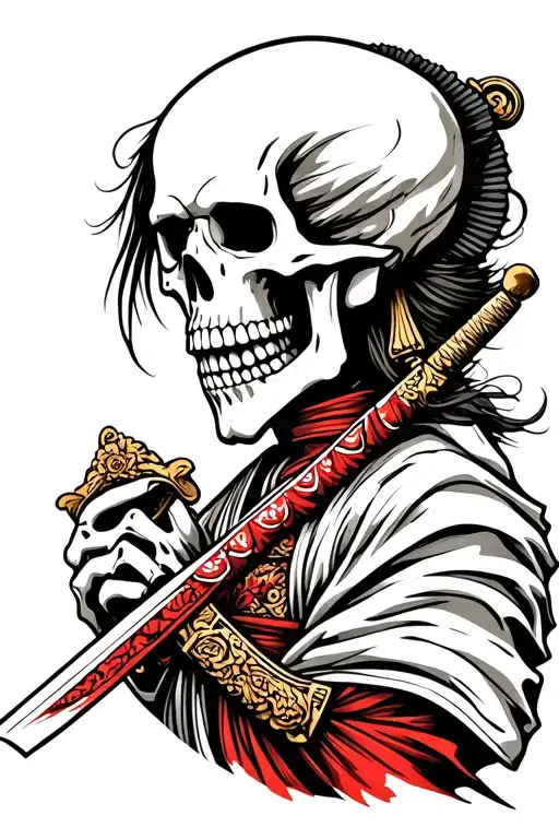Skeleton Samurai Sword