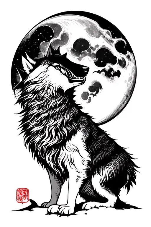 Wolf Howling At The Moon