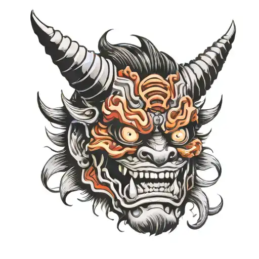 Oni Mask With Fangs